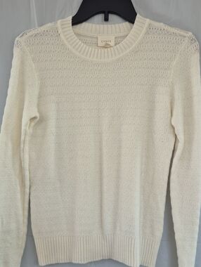 Cyrus Men's Off-White Knit Crewneck Sweater